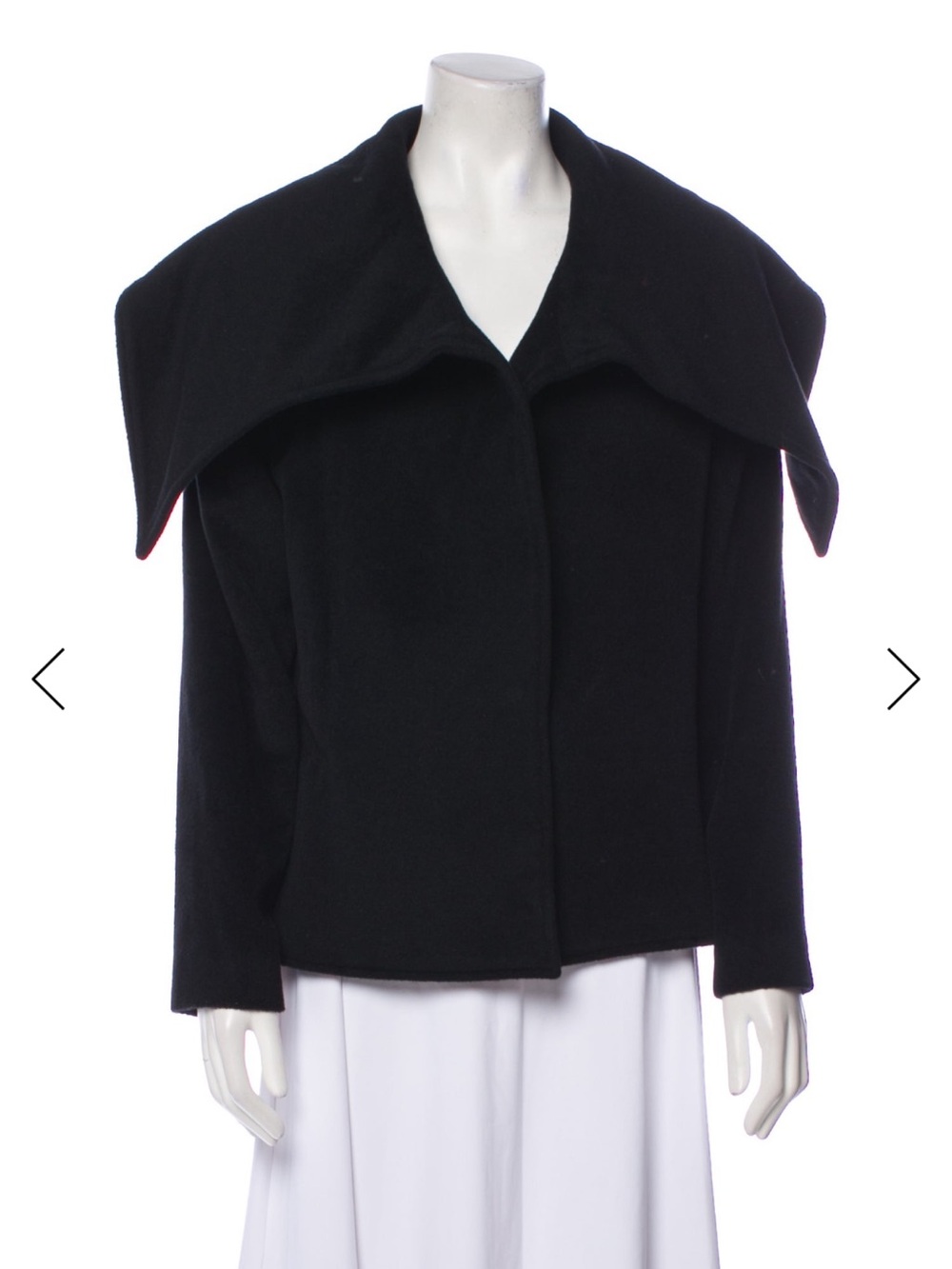 Christian Siriano Black Shawl-Collar Jacket with Slit Pockets